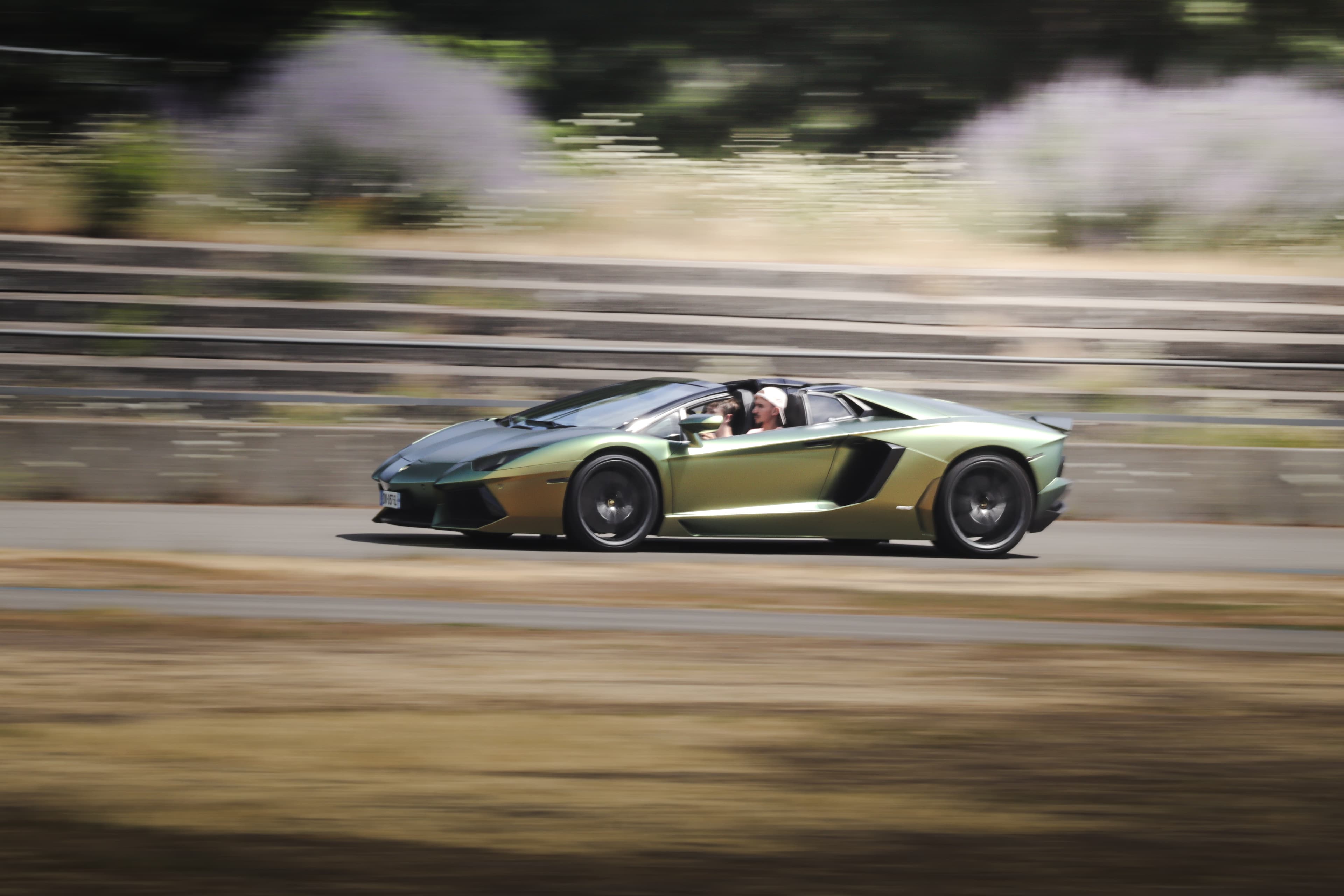 Lamborghini Aventador in motion